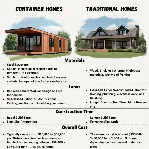 Container Homes vs. Traditional Homes