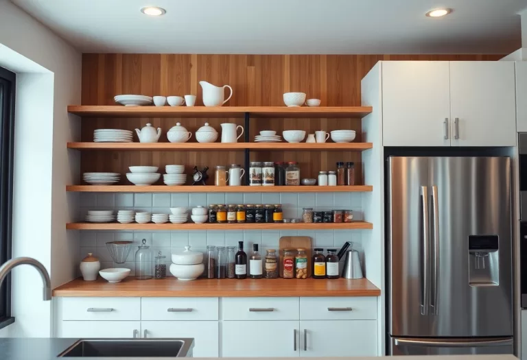 open shelving in kitchens a trend to consider kqb