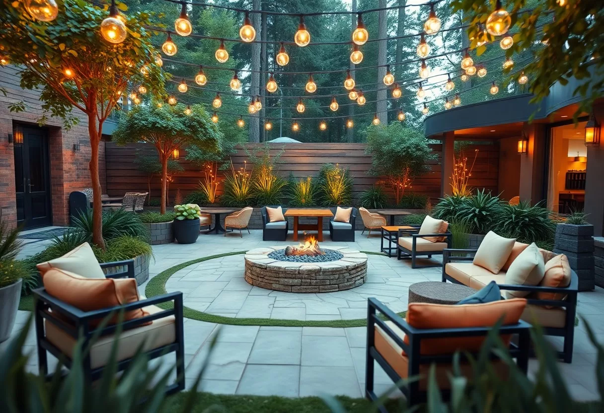 garden social hubs outdoor seating and fire pits