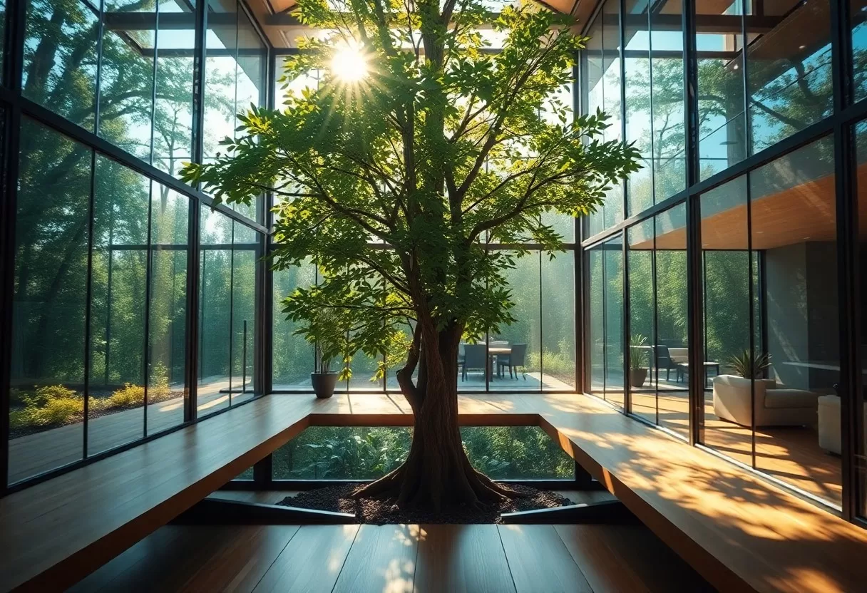 Nature Inside - Trees, Sunlight, & Structure in Modern Homes