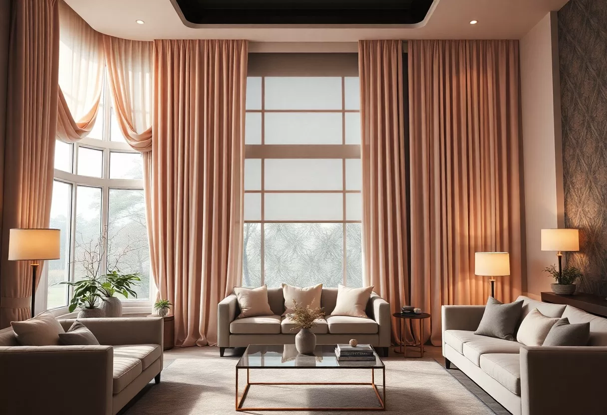 Drapery as Art - Oversized Pleats, Balloon Shades & Patterned Installations