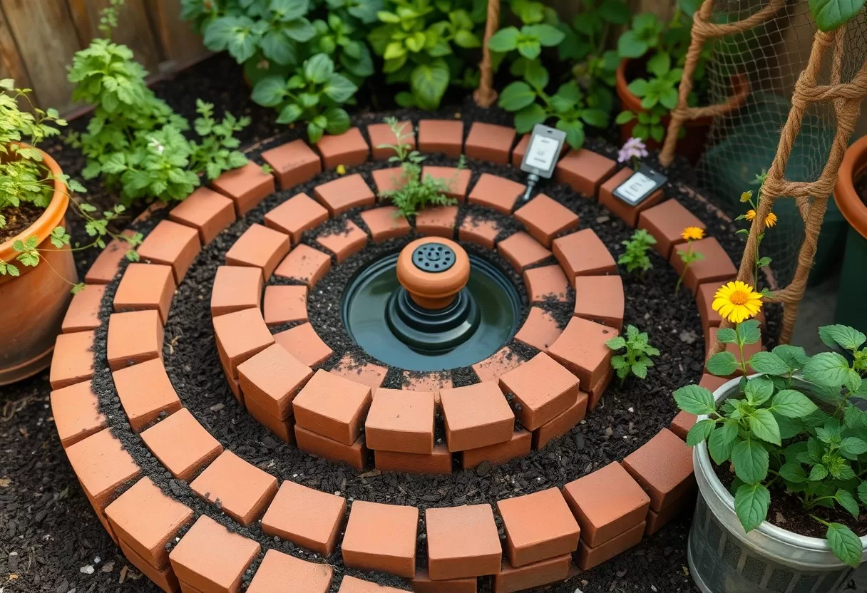 compact herb spiral gardens for cooking and healing