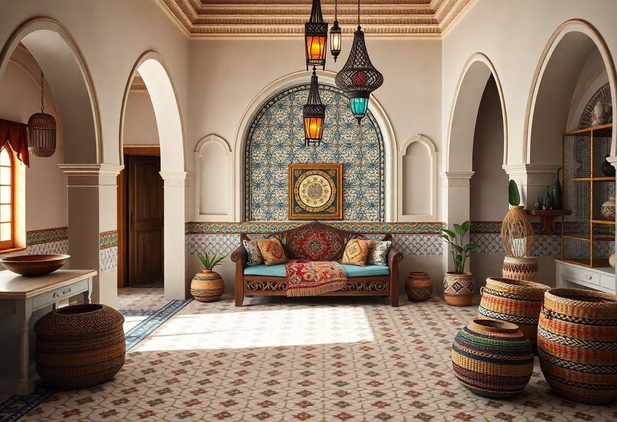 moroccan bohemian fusion vibrant patterned spaces smu
