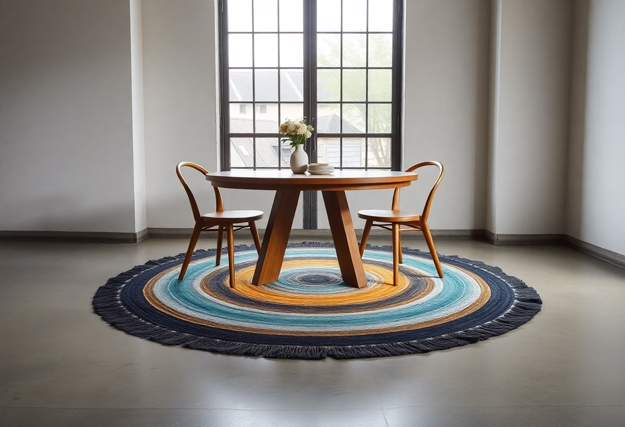 statement rugs defining spaces with art